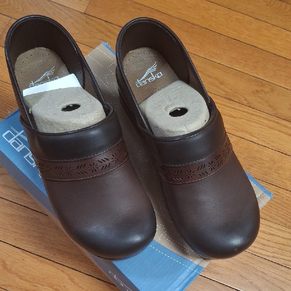 Dansko Women's Brown Mules with Cutout Design
